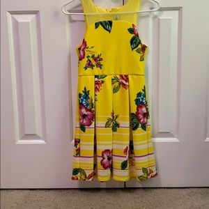Yellow Tropical Tank Top Dress
